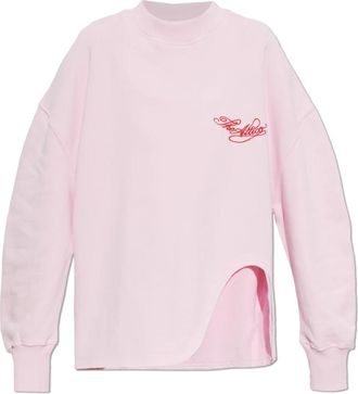 The Attico Oversized T-shirt - Dames - Longsleeves - Roze - S - Katoen - Tops