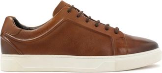 Kazar Bruine sneakers op een witte zool - Heren - Sneakers - Bruin - 41 EU - Leer - Schoenen