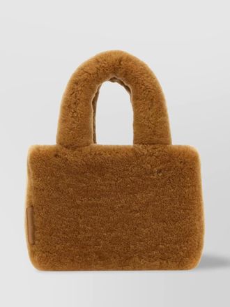 Amina Muaddi shearling shoulder bag