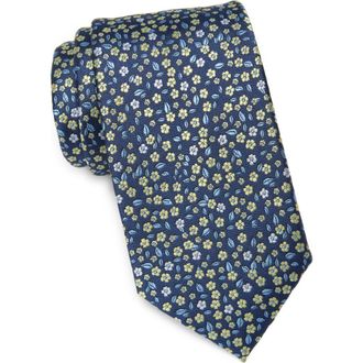 Tommy Hilfiger Botanical Tie in Navy/Yellow at Nordstrom Rack