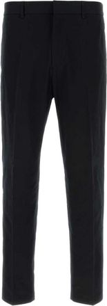 Jil Sander Middernachtblauwe katoenen broek - Heren - Nette broeken - Blauw - XL - Katoen - Broeken