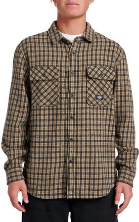 Quiksilver Mercury Sandstrokes Flannel Button-Up Shirt in Elmwood at Nordstrom, Size Xx-Large