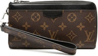 Louis Vuitton Black Brown Pvc Leather Long Wallet (Bi-Fold) (Pre-Owned)