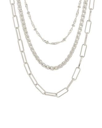 Sterling Forever Silver Parisa Layered Chain Necklace