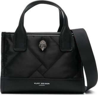 Kurt Geiger Gewatteerde Panel Zwart Tas - Dames - Handtassen - Zwart - ONE Size - Satijn - Tassen
