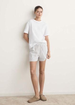 Mango Pigiama due pezzi righe cotone maniche corte grigio - Donna - XS - MANGO