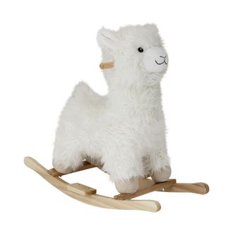 Bloomingville Llama mecedor de madera y poli&eacute;ster