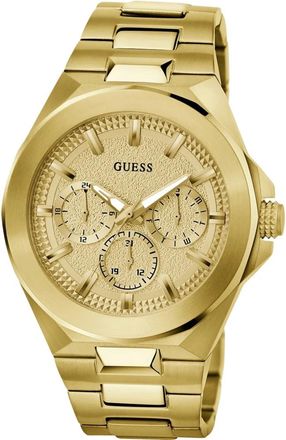 Guess Accessoires, Heren, Geel, ONE Size, Goudkleurig Multifunctioneel Horloge