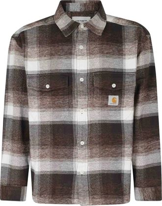 Carhartt Work in Progress Camicia L/S Esterson - - Shirts - Uomo - Marrone - S