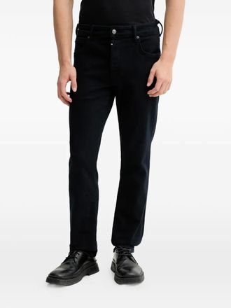 AllSaints Sid jeans met logopatch - Zwart