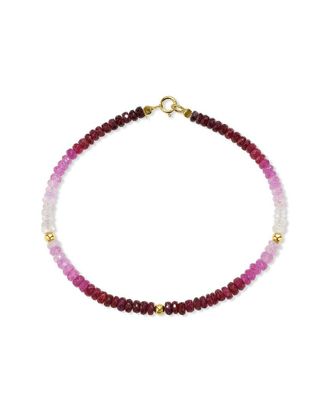 Jewelmak 14K Ruby Bracelet
