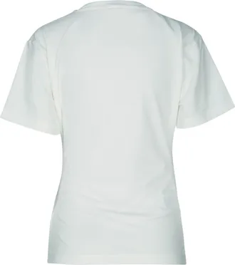 Pinko Womens Mary Maglia T-Shirt White Jersey Cotton
