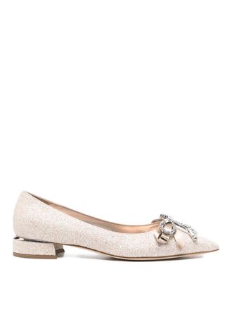Jimmy Choo London Auria Leather Ballet Flats