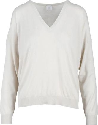 Eleventy V-Neck Sweater Wool - White