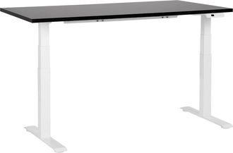 Beliani Beliani - Scrivania Regolabile In Altezza Elettricamente Nero E Bianco 160 X 72 Cm Destines