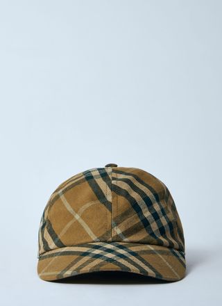 Burberry Check Katoenen Baseballpet