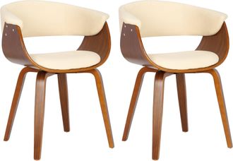 Clp Clp - Set De 2 Sillas De Comedor Bruce Crema