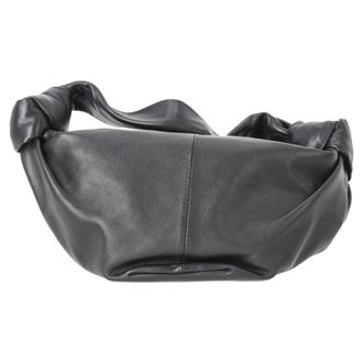 Bottega Veneta Bottega Veneta Double Knot Teen Schoudertas in Zwart Leer
