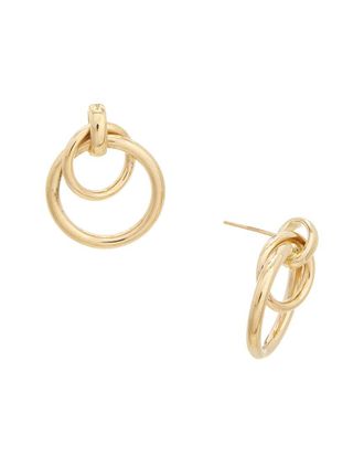 Italian Gold, Inc 14K Double Circle Drop Earrings