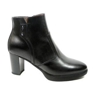 Nero Giardini 411200D Enkellaarsjes - Dames - Schoenen - Zwart - Maat: 39 EU Leer