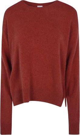 C.T. Plage Ronde Trui met Lange Mouwen - Dames - Ronde hals truien - Rood - M - Truien & Vesten