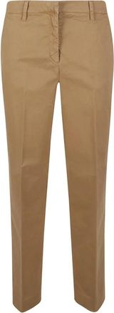 True Royal Beige Zijden Blend Broek - Dames - Slim Fit Broeken - Beige - XS - Katoen - Broeken