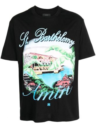 Amiri T-shirt met print - Zwart