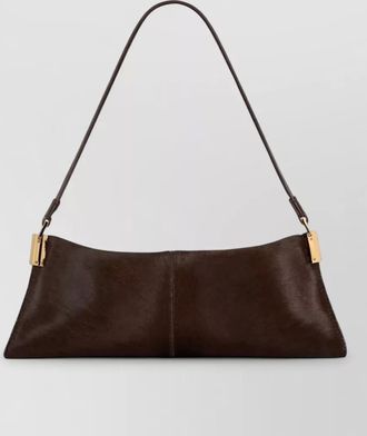 Balmain small pony leather clutch bag