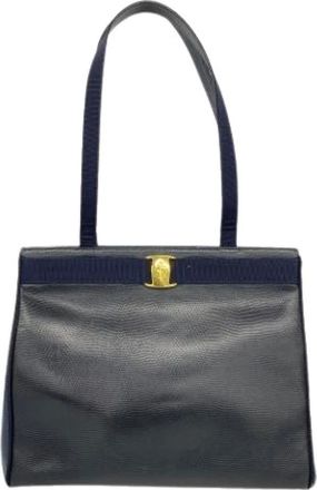 Ferragamo Pre-owned Handbags, female, Blue, Size: ONE SIZE Pre-owned Tote bag