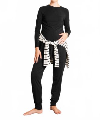 Nom Maternity Liv Long Sleeve Tee In Black