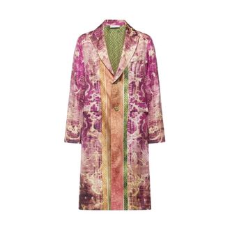 Pierre-Louis Mascia Single-Breasted Coats, female, Multicolor, Size: XS Cialda Long Silk Coat