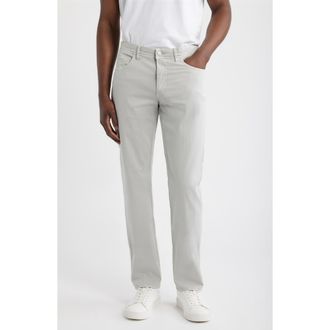 Scott Barber Savannah Straight Leg Twill 5-Pocket Pants in Mist at Nordstrom, Size 35