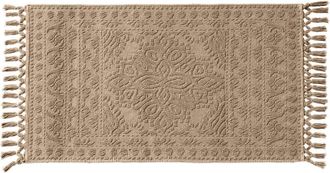 French Connection Nellore Fringe Bath Rug in Taupe at Nordstrom Rack, Size 26X49