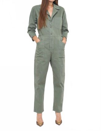 Pistola Denim Tanner Cotton Field Worker Jumpsuit In Olive