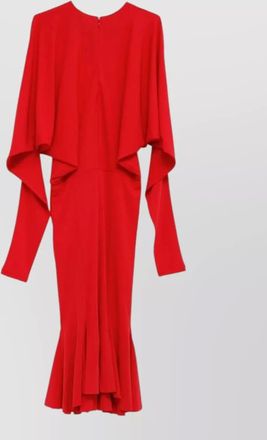 Jacquemus cutout fitted batwing-sleeve midi dress