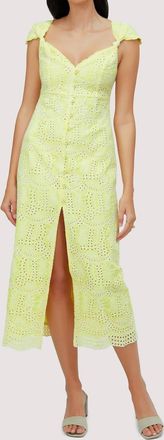 Lost + Wander Lemon Drop Midi Dress In Yellow