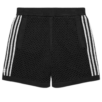 adidas x CLOT FW24 Crochet Shorts Asia Sizing Carbon JF4273