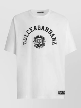 Dolce & Gabbana crew neck silk nylon blend t shirt