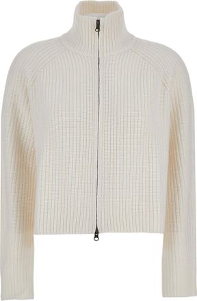 Lisa Yang Heavy-Knit Cashmere Cardigan with Two-Way Zip Closure