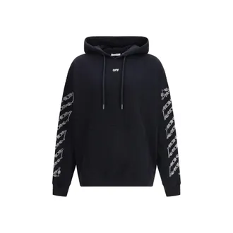 Off-white Black Cotton Mens Sweatshirt