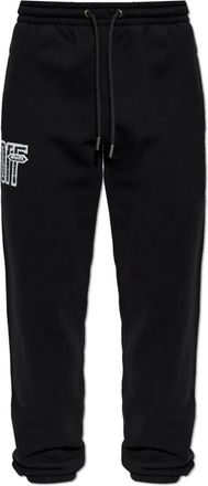 Off-white Trainingsbroeken met opgedrukte logo - Heren - Sweatpants - Zwart - L - Katoen - Broeken
