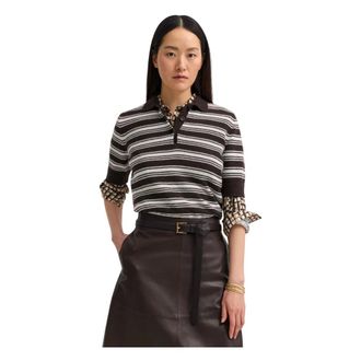 Bugatti Jersey tipo polo con patr&oacute;n de rayas - Tops - Mujer - Marr&oacute;n - M