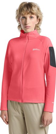 Jack Wolfskin Fleecejacke JACK WOLFSKIN PRELIGHT FZ W, Damen, Gr. M (38/40), sunset, coral, Obermaterial: 92% Polyester, 8% sonstige Fasern, Jacken Fleecejacke
