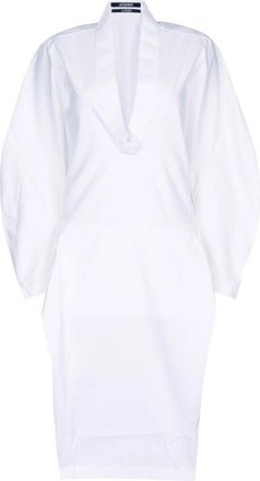 Jacquemus La Robe Colombe Jurk - Dames - Shirt Kleedjes - Wit - S - Katoen - Kleedjes