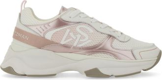 Stuart Weitzman Pink Lace Up Sneakers