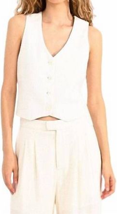Lili Sidonio x Molly Bracken Elegant Vest In Ivory