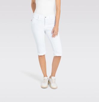 MAC Broeken Caprijeans MAC Dream-Sum, Damen, Gr. 34, N-Gr, weiss (wei&szlig; denim), Denim/Jeans, Obermaterial: 75% Baumwolle, 12% Modal, 9% Polyester, 4% Elasthan, fig