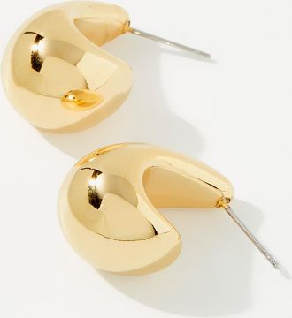 Simons Womens Shimmery dome earrings