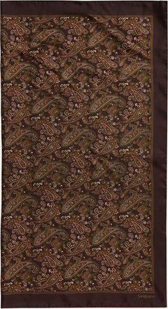 Saint Laurent Paisley-Print Silk Scarf
