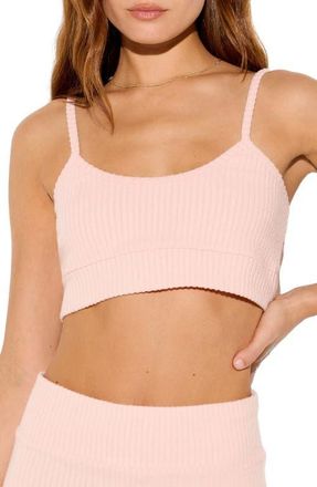 Spiritual Gangster Gia Rib Bralette in Blush Pink at Nordstrom, Size X-Large